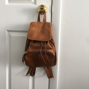 Leather backpack purse